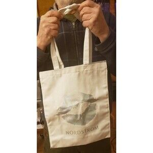 Nordstrom white canvas Tote NEW NEVER US